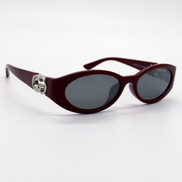 NEW GUCCI SUNGLASSES WOMEN ROUND BURGUNDY GUCCI GG1662SA 006 main image 7